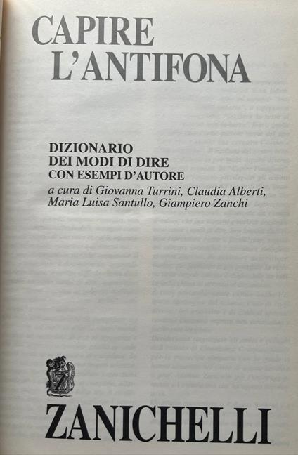 Capire l'antifona - copertina