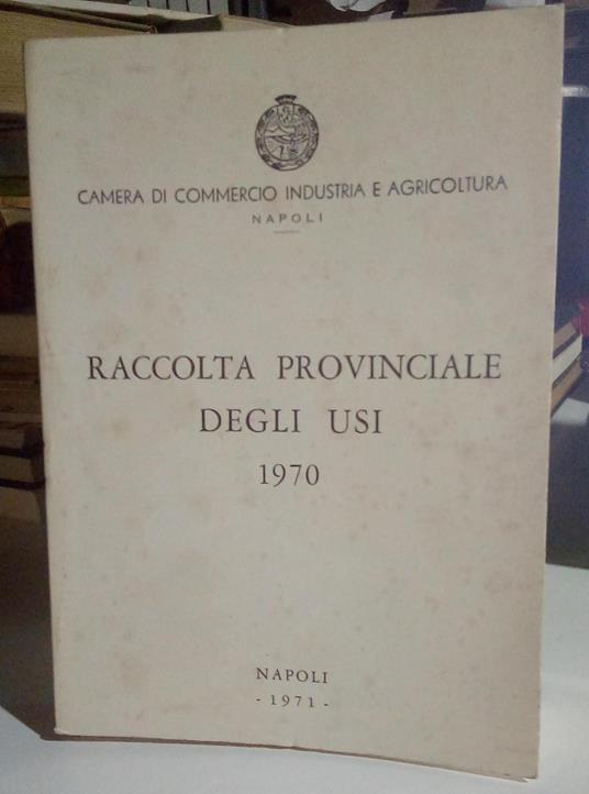 Raccolta Provinciale degli usi - copertina