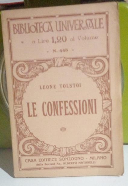 Le confessioni - Lev Tolstoj - copertina