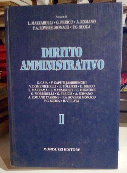 Diritto Amministrativo, vol.II° - copertina