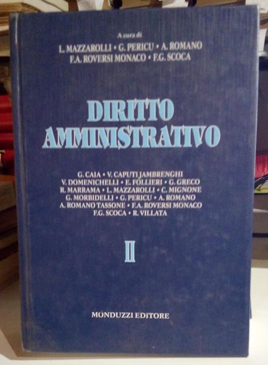 Diritto Amministrativo, vol.II° - copertina