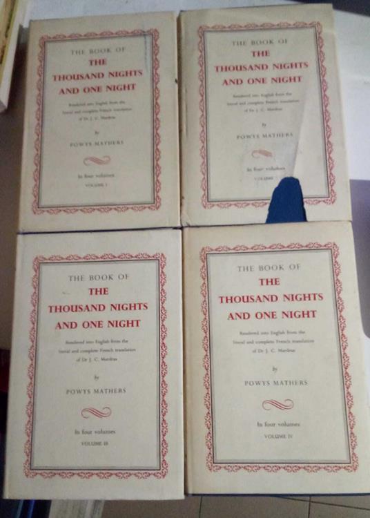 The book of the thousand nights and one night, quattro volumi - copertina