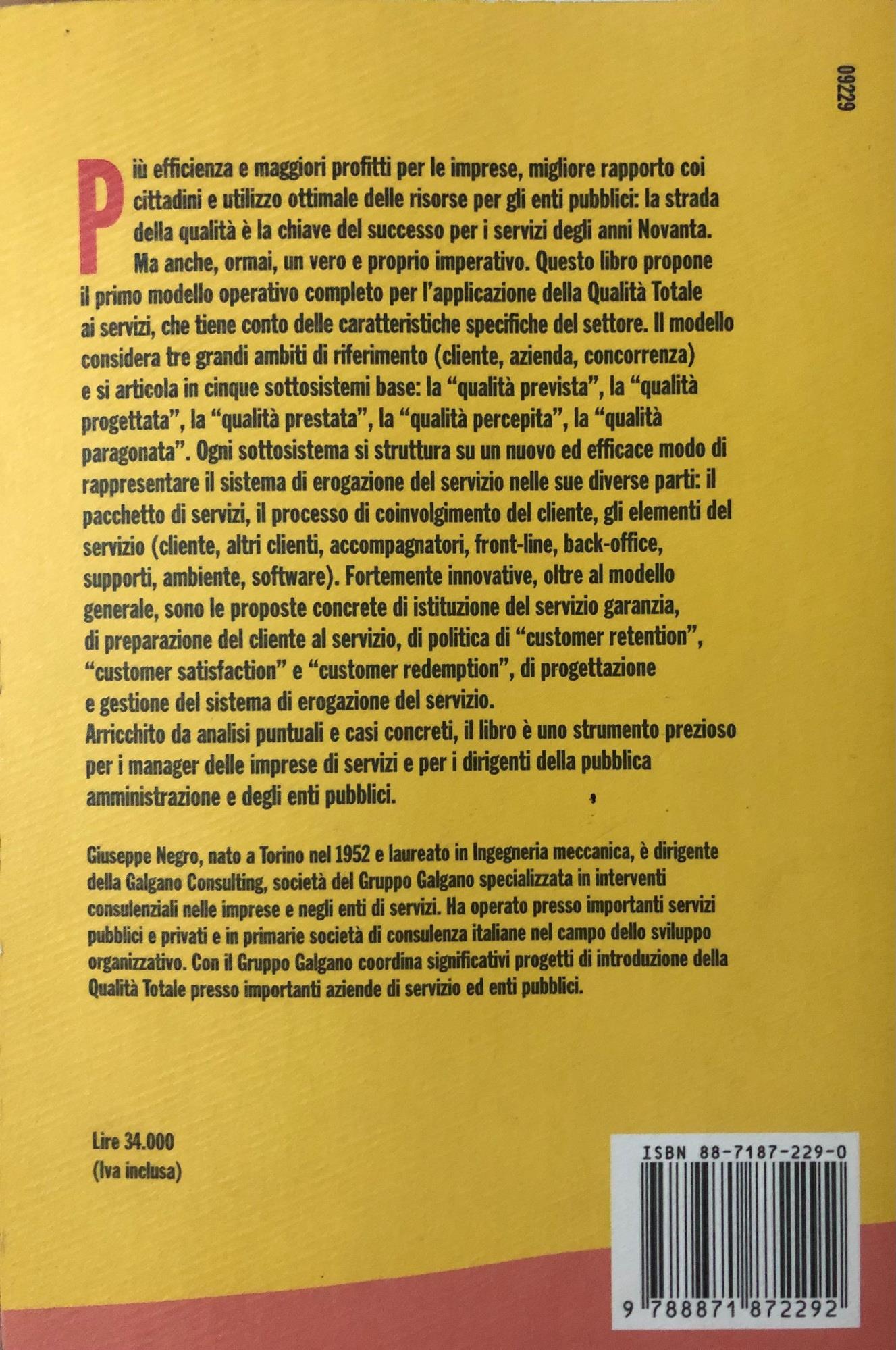 Organizzare la qualità nei servizi