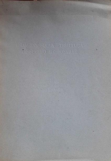 Indagine sulla struttura di Spello medioevale - copertina