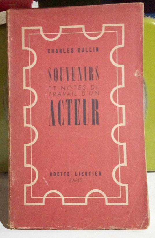 Souvenirs et notes de travail d'un acteur - copertina