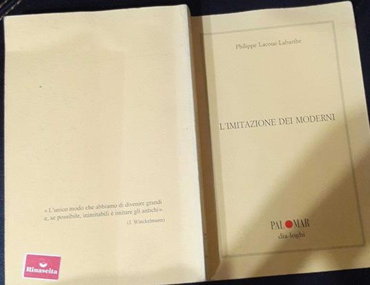 L' imitazione dei moderni - copertina