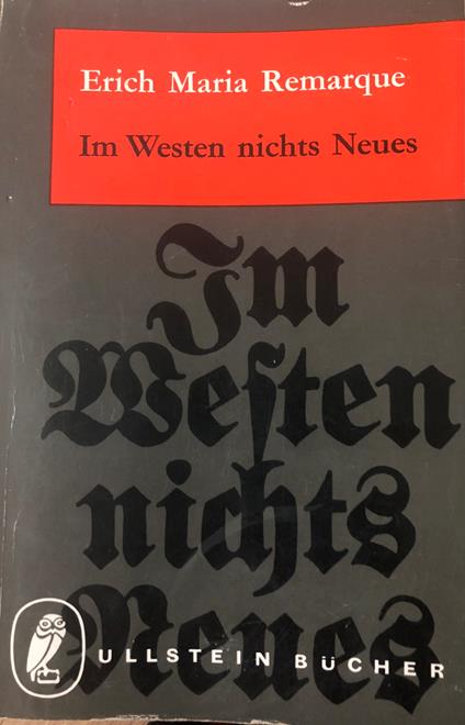 Im Westen nichts Neues - Erich Maria Remarque - copertina