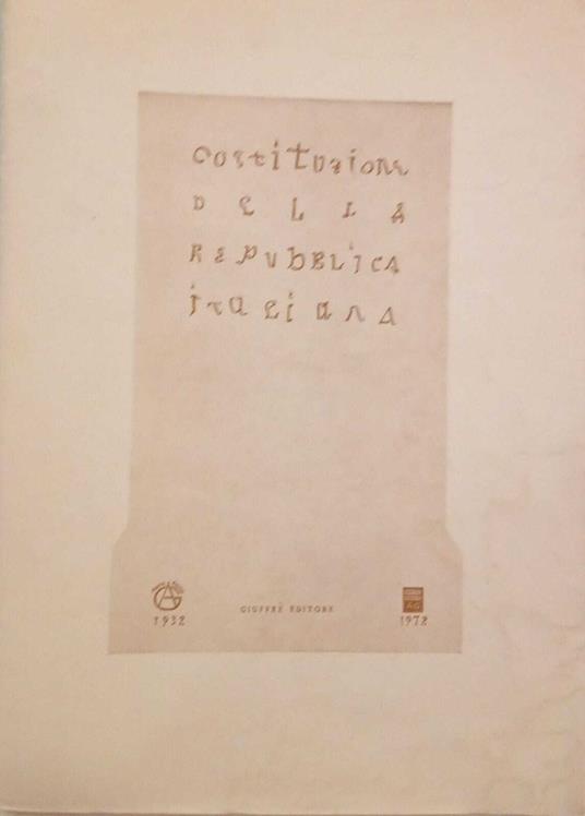 Costituzione della repubblica italiana - copertina