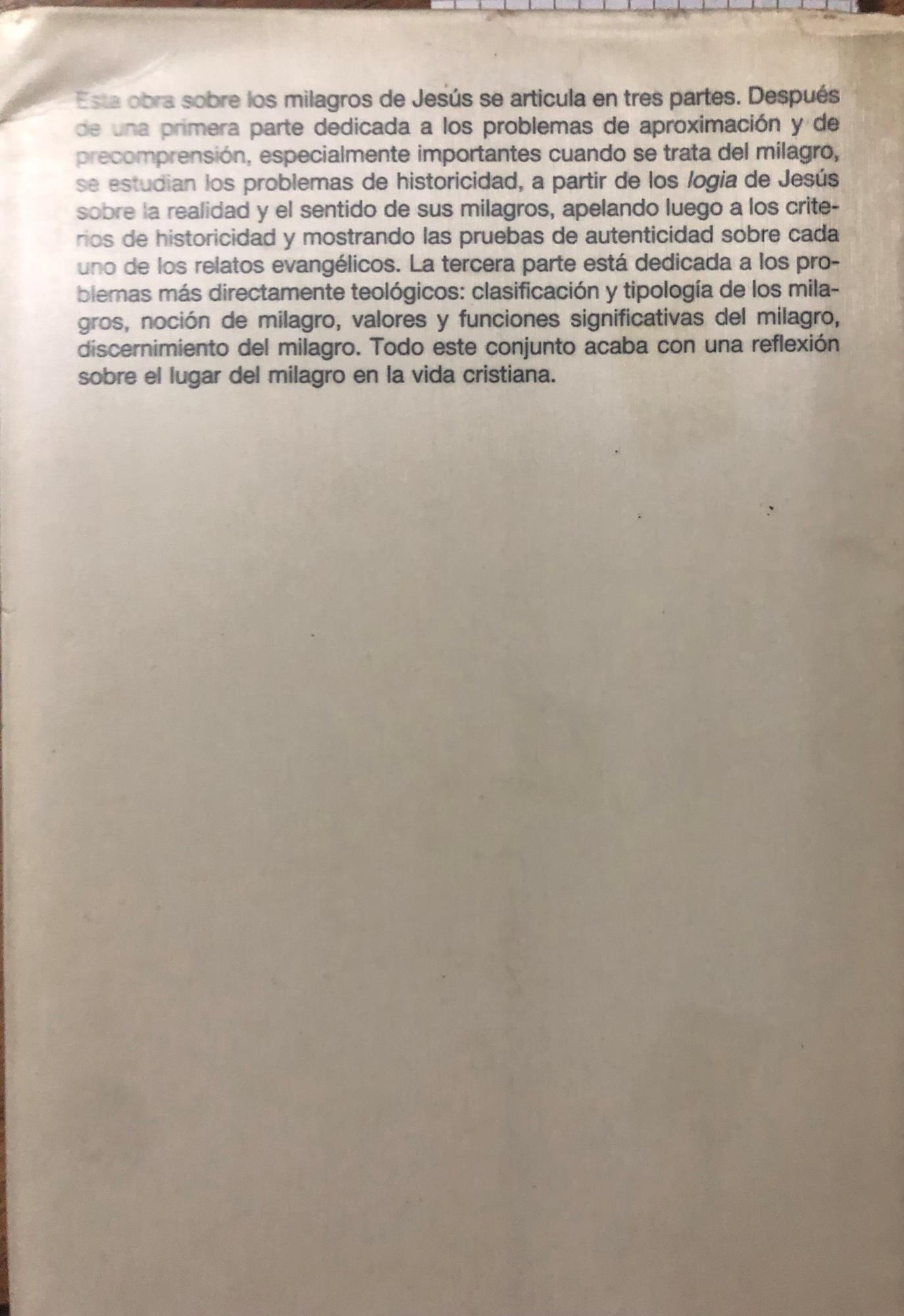 Milagros de Jesus y teologia del milagro