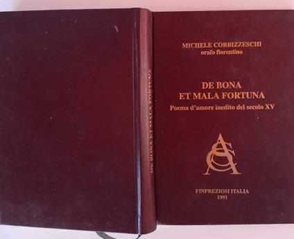 De bona et mala fortuna. Poema d'amore inedito del secolo XV - copertina