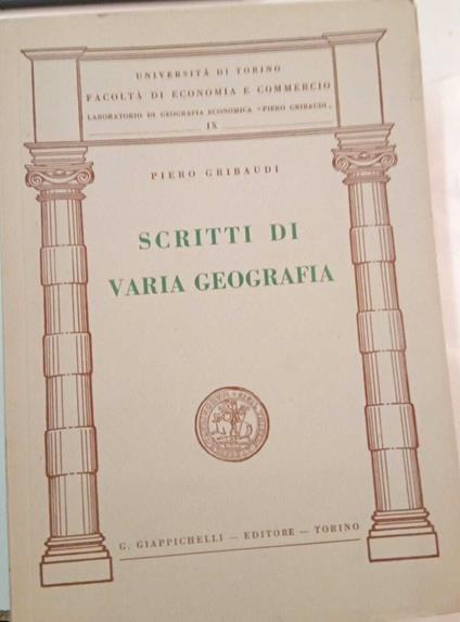 Scritti di varia geografia - Piero Gribaudi - copertina