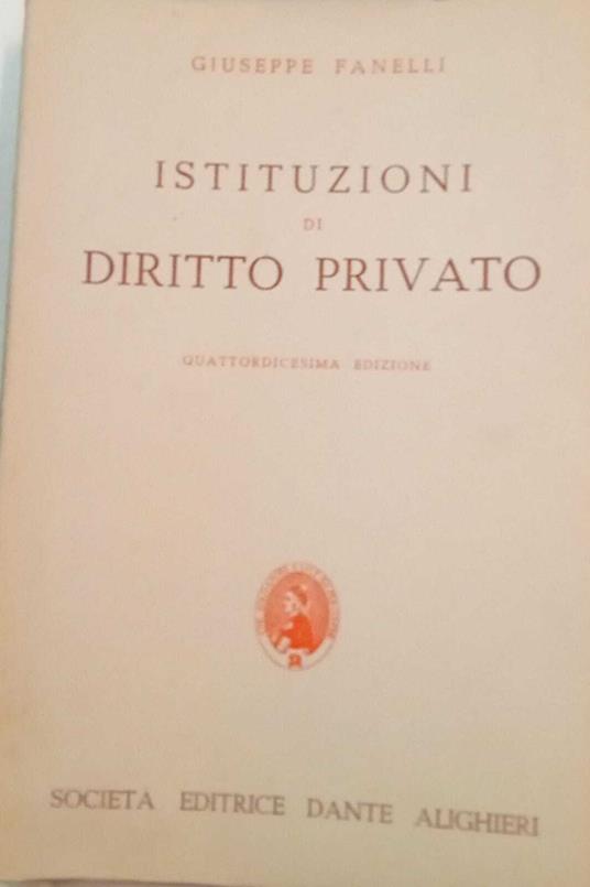 Istituzioni di diritto privato - Giuseppe Fanelli - copertina