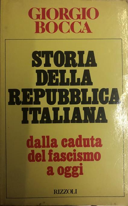 Storia della Repubblica Italiana dalla caduta del fascismo a oggi - copertina