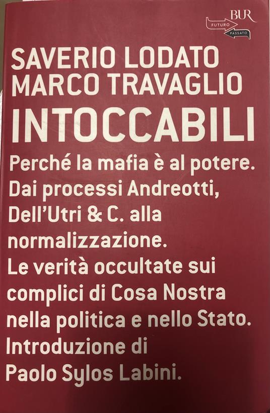 Intoccabili - Saverio Lodato - copertina