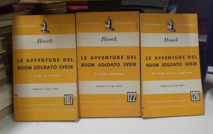 Le avventure del buon soldato Svejk, tre volumi: I, Sveik va soldato II, Sveik attendente III, Sveik cerca il reggimento - Jaroslav Hasek - copertina