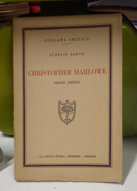 Christopher Marlowe - Aurelio Zanco - copertina