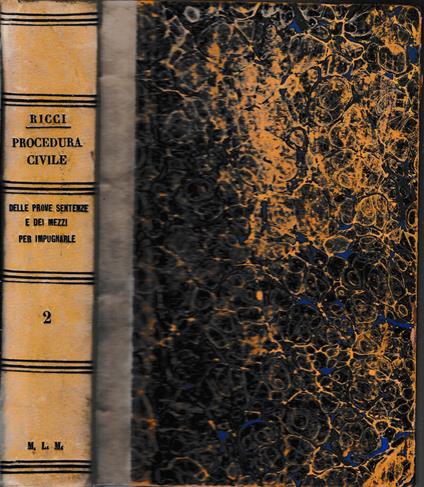 Commento al Codice di Procedura Civile Italiano. Vol. II° - Francesco Ricci - copertina