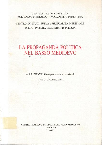La propaganda politica nel basso Medioevo - copertina