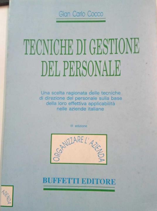 Tecniche di gestione del personale - copertina