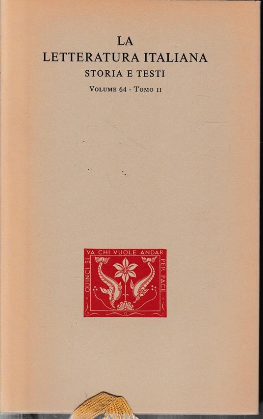 Narratori dell'Ottocento e del primo Novecento, tomo II, vol. 64 - copertina