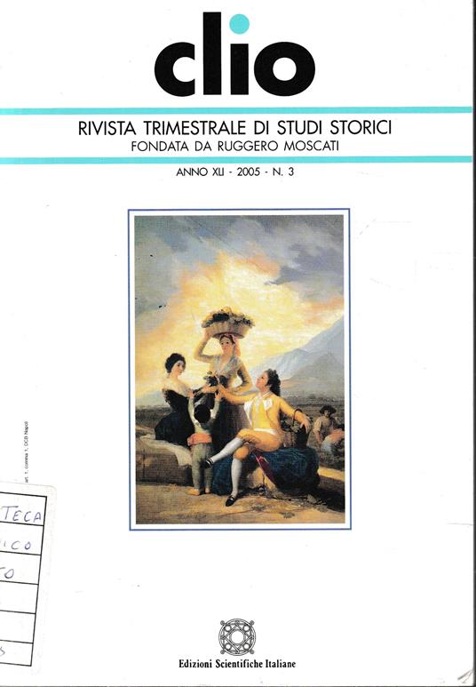 CLIO. Anno XLI - 2005, n. 3. Rivista trimestrale - copertina