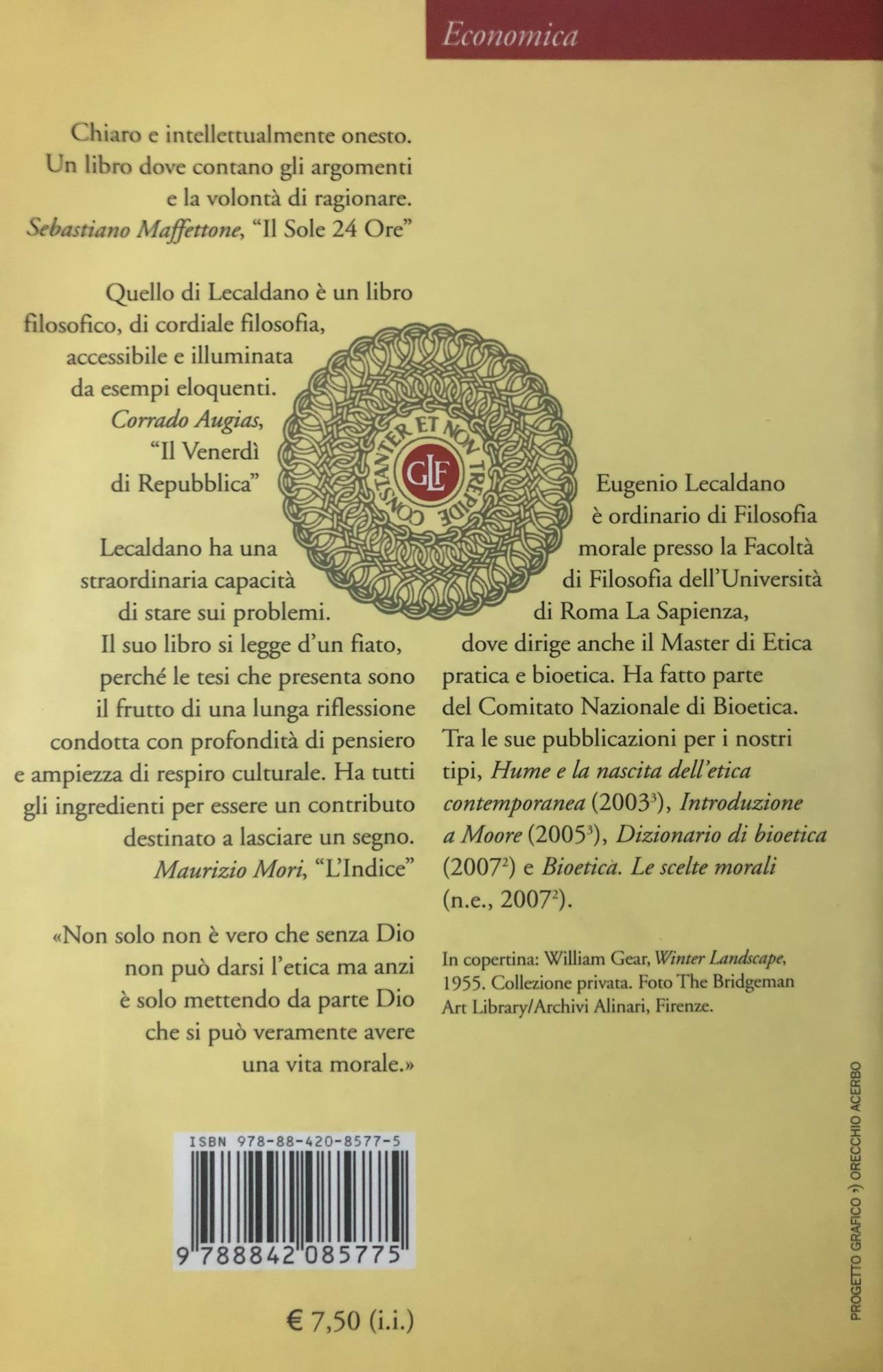 Un'etica senza Dio