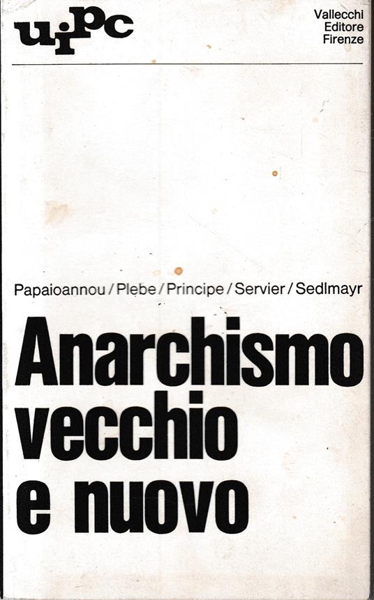 Anarchismo vecchio e nuovo - copertina