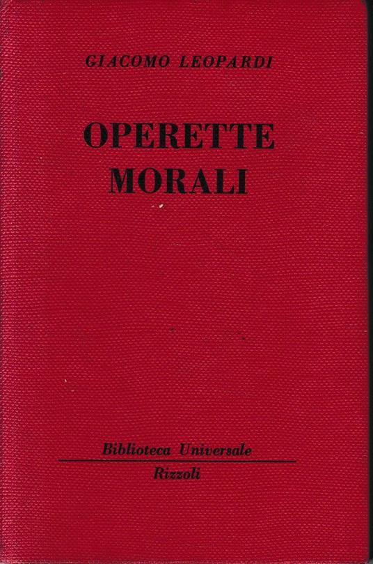 Operette morali - Giacomo Leopardi - copertina