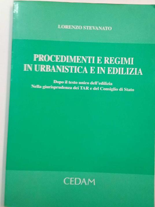 Procedimenti e regimi in urbanistica e in edilizia - copertina