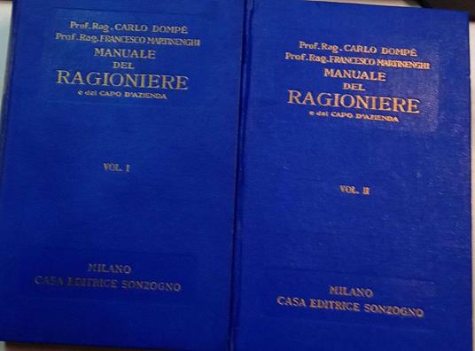 Manuale del ragioniere e del capo d'azienda (2 volumi) - copertina