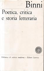 Poetica, critica e storia letteraria