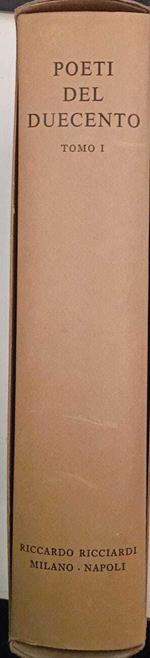 La letteratura italiana. Storia e testi. Volume 2. Tomo I. Poeti del Duecento