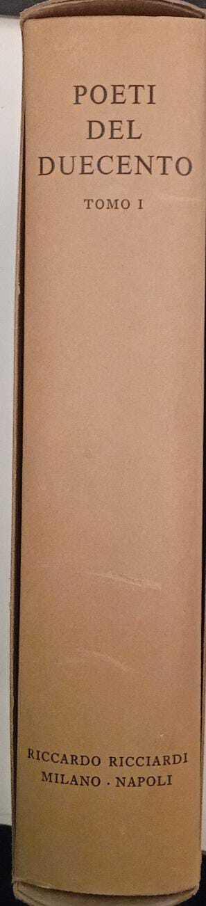 La letteratura italiana. Storia e testi. Volume 2. Tomo I. Poeti del Duecento - Gianfranco Contini - copertina