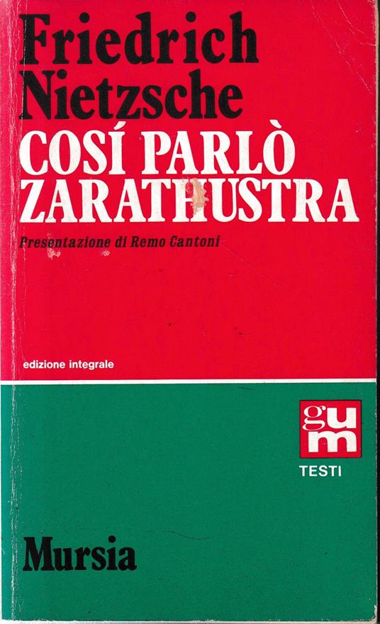 Così parlò Zarathustra - Friedrich Nietzsche - copertina