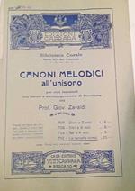 Canoni melodici all'unisono