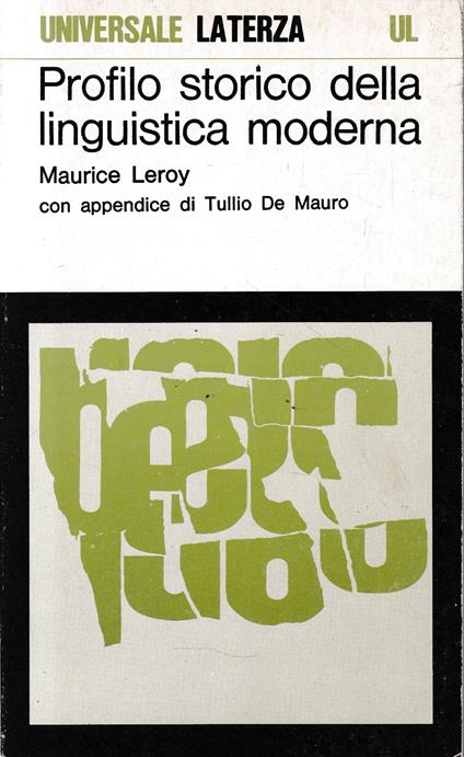 Profilo storico della linguistica moderna - Maurice Leroy - copertina