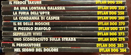 Lotto 10 numeri Dylan Dog ( n° 256-258-259-260-270-271-273-276-283-284) - copertina