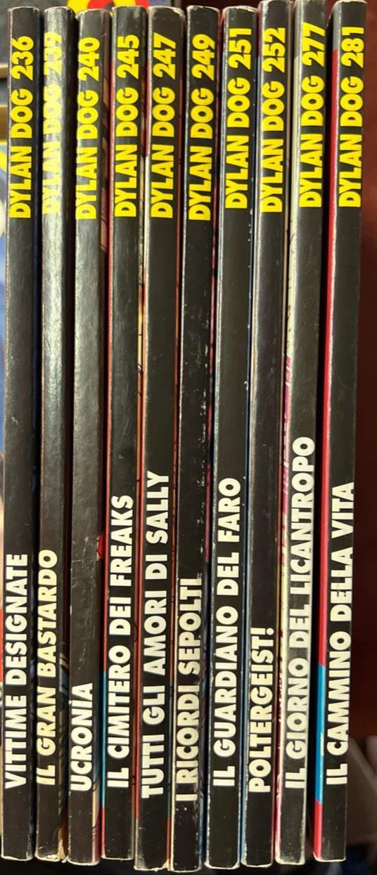 Lotto 10 numeri Dylan Dog ( n° 236-239-240-245-247-249-251-252-277-281) - copertina