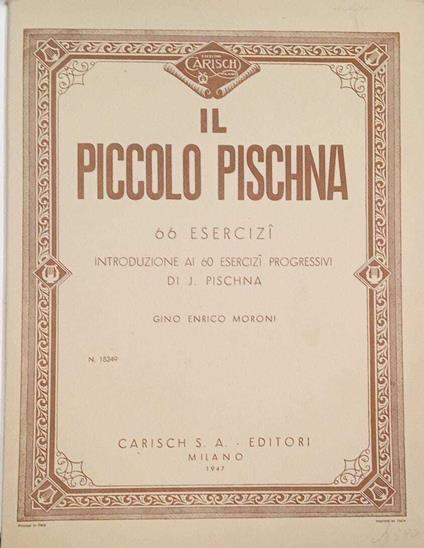 Il piccolo Pischna 66 esercizi - copertina