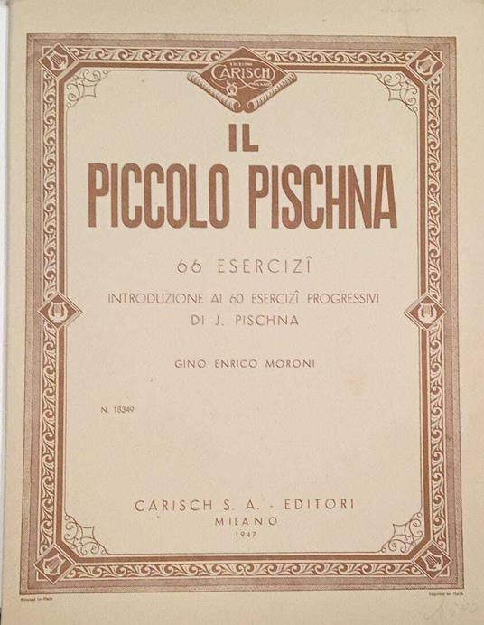 Il piccolo Pischna 66 esercizi - copertina