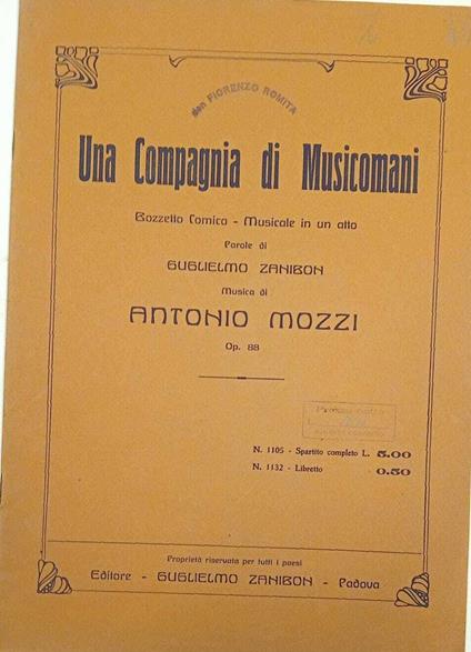 Una compagnia di musicomani - copertina