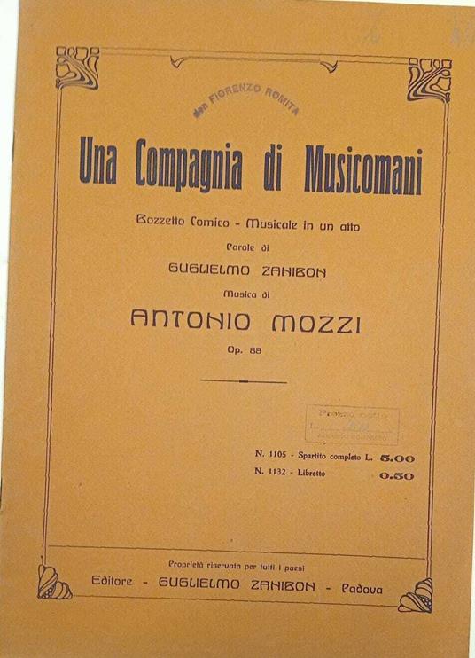 Una compagnia di musicomani - copertina