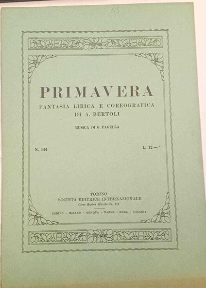Primavera - copertina