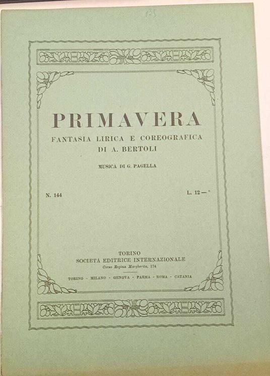 Primavera - copertina
