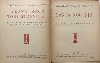 Santa Rogelia - Amando Palacio Valdés - copertina