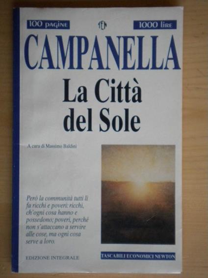 La città del Sole - Tommaso Campanella - copertina