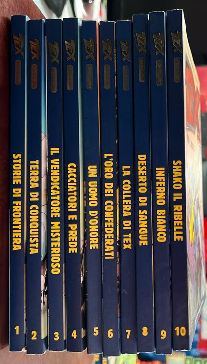 Lotto 10 numeri "Tex Gold" (da n° 1 a 10) - copertina