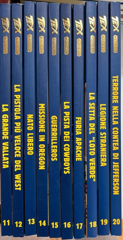 Lotto 10 numeri "Tex Gold" (da n° 11 a 20) - copertina