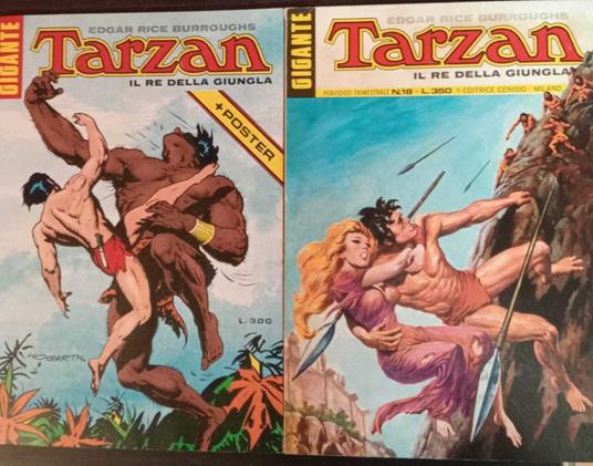 Tarzan il re della giungla. Serie gigante dal n. 12 al n. 18 - Edgar R. Burroughs - copertina