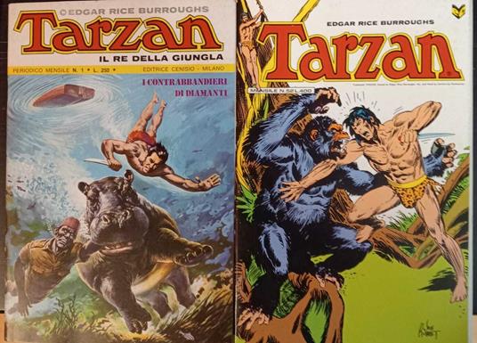 Tarzan il re della giungla. Serie dal n. 1 al n. 52 - Edgar R. Burroughs - copertina